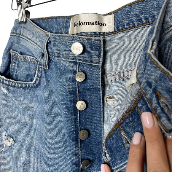 Reformation | Melissa High and Skinny Jeans in Savu Wash 26 - Picture 3 of 10